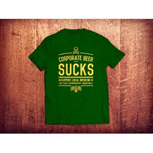 Koszulka Corporate Beer Sucks zielona